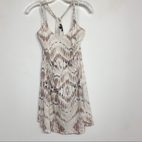 Express Medium Double Strap Tie dye Mini sun Dress - Picture 2 of 9